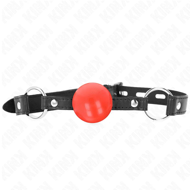 KINK - MORDAZA DE BOLA 4 CM TPE ROJO 60 x 2 CM - Nuvica