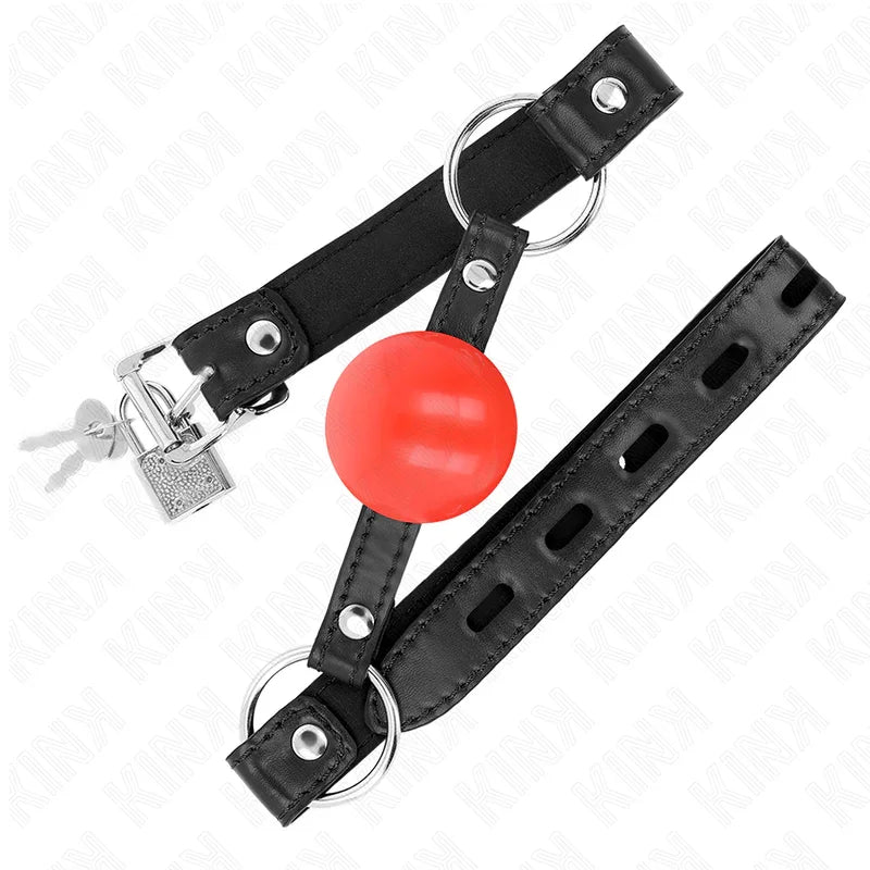 KINK - MORDAZA DE BOLA 4 CM TPE ROJO 60 x 2 CM - Nuvica