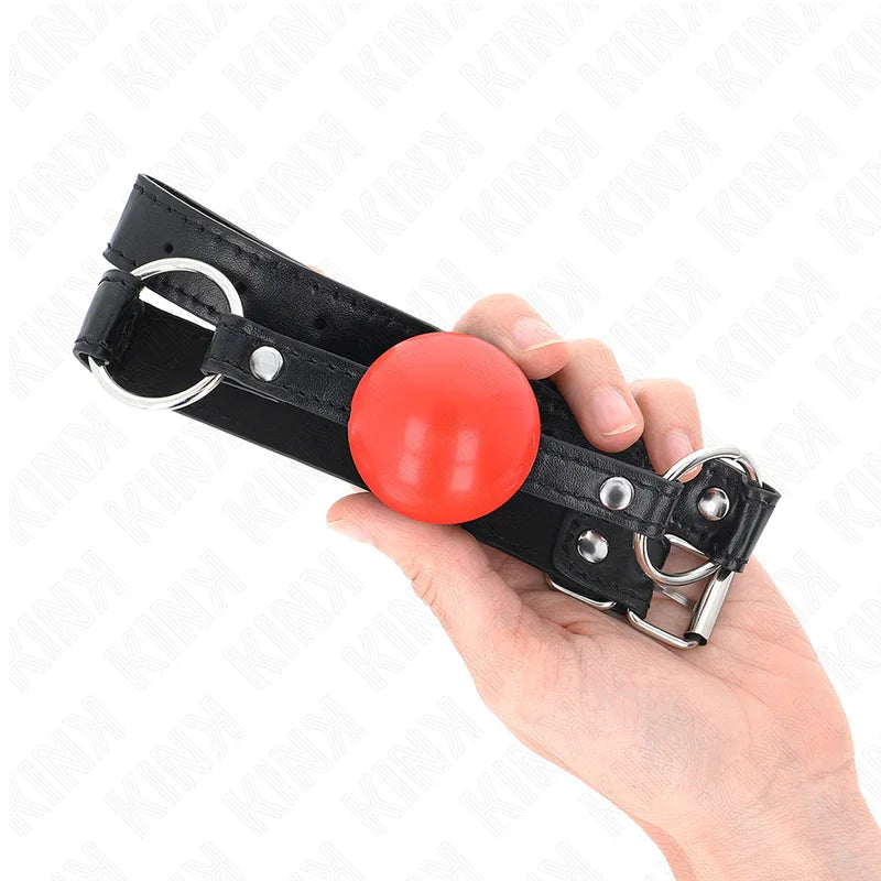 KINK - MORDAZA DE BOLA 4 CM TPE ROJO 60 x 2 CM - Nuvica