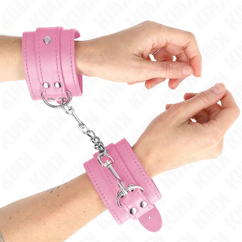 KINK - MUÑEQUERAS SENCILLAS ROSA AJUSTABLE 20-23 CM X 5.5 CM - Nuvica