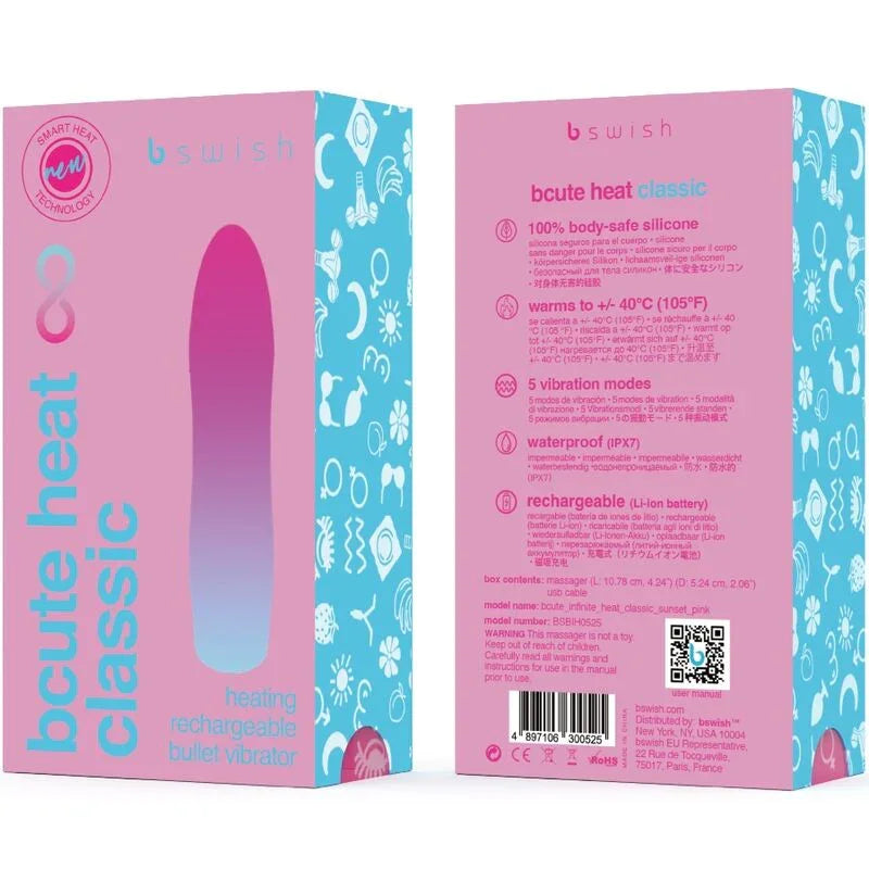B SWISH - BCUTE INFINITE HEAT CLASSIC VIBRADOR CALENTABLE ROSA - Nuvica