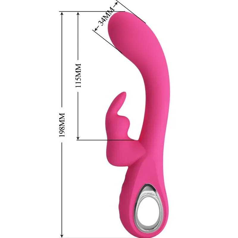 PRETTY LOVE - NOVAK VIBRADOR RABBIT 12 VIBRACIONES ROSA - Nuvica