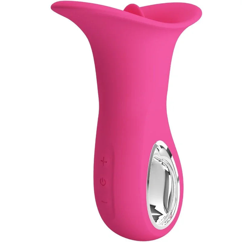 PRETTY LOVE - CLYDE VIBRADOR ORAL LENGUA VIBRADORA 12 VIBRACIONES ROSA - Nuvica