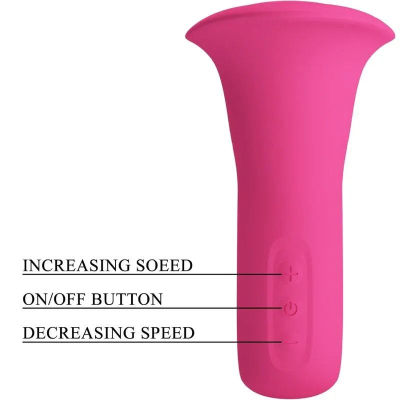 PRETTY LOVE - CLYDE VIBRADOR ORAL LENGUA VIBRADORA 12 VIBRACIONES ROSA - Nuvica
