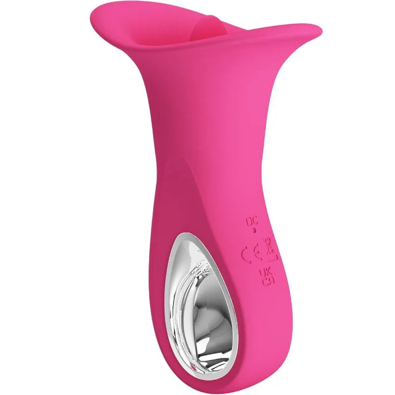 PRETTY LOVE - CLYDE VIBRADOR ORAL LENGUA VIBRADORA 12 VIBRACIONES ROSA - Nuvica