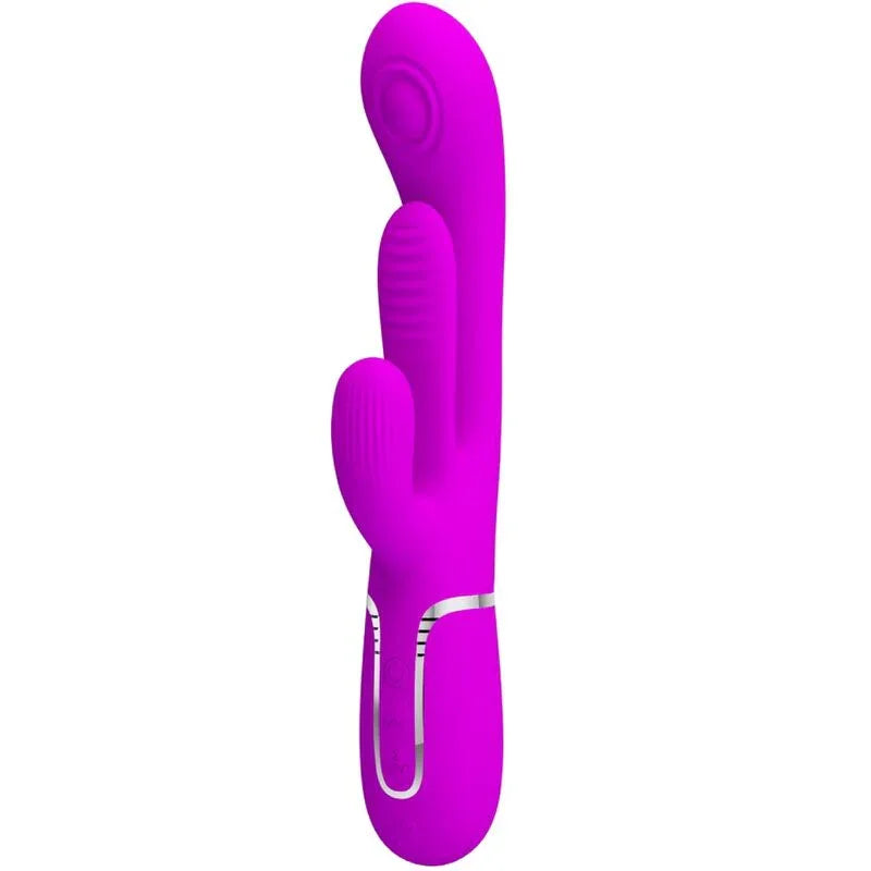 PRETTY LOVE - SHANIA TRIPLE VIBRADOR RABBIT MULTIFUNCIÓN ROSA - Nuvica