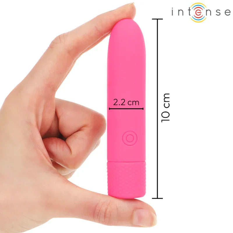 INTENSE - SYMONE BALA VIBRADORA RECARGABLE POR USB 8 VIBRACIONES ROSA 10 X 2.2 CM - Nuvica