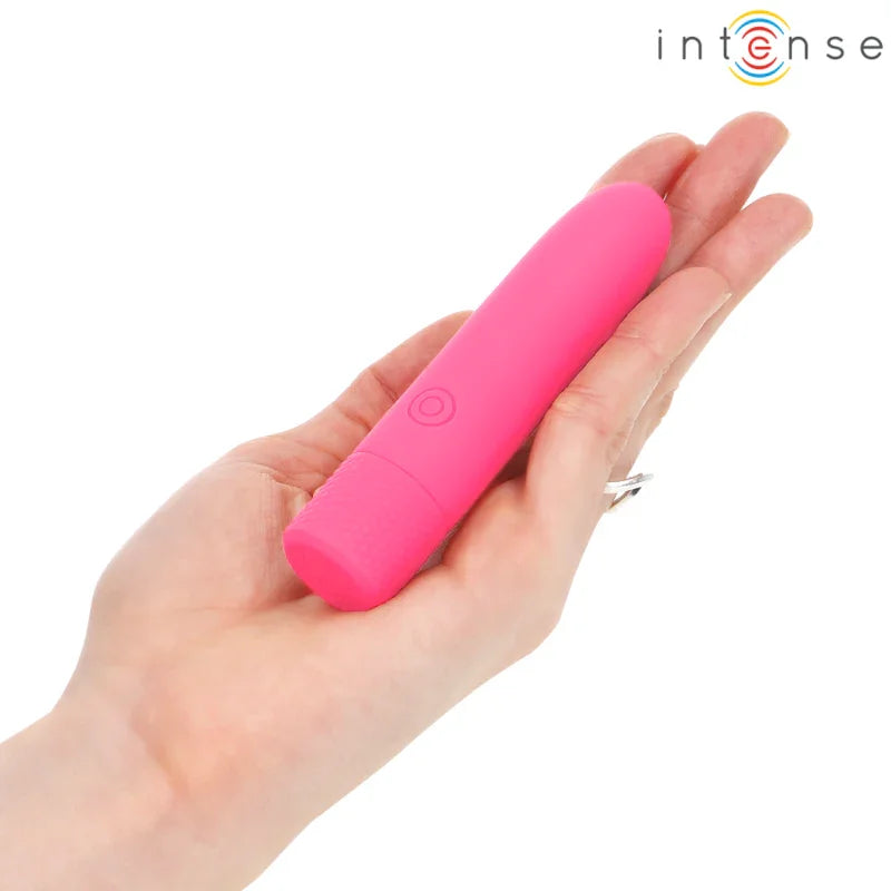 INTENSE - SYMONE BALA VIBRADORA RECARGABLE POR USB 8 VIBRACIONES ROSA 10 X 2.2 CM - Nuvica