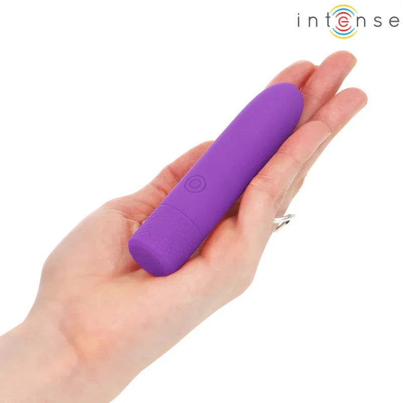 INTENSE - SYMONE BALA VIBRADORA RECARGABLE POR USB 8 VIBRACIONES MORADO 10 X 2.2 CM - Nuvica