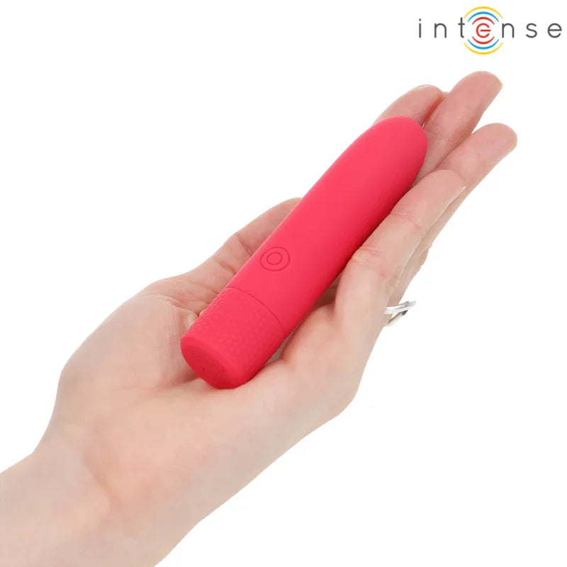 INTENSE - SYMONE BALA VIBRADORA RECARGABLE POR USB 8 VIBRACIONES ROJO 10 X 2.2 CM - Nuvica