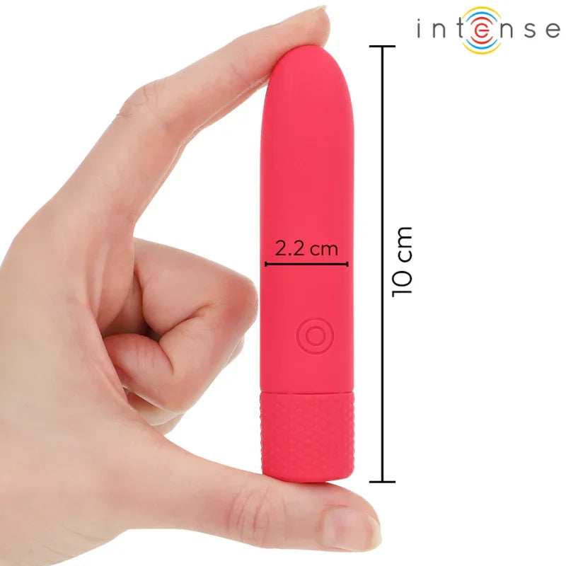 INTENSE - SYMONE BALA VIBRADORA RECARGABLE POR USB 8 VIBRACIONES ROJO 10 X 2.2 CM - Nuvica