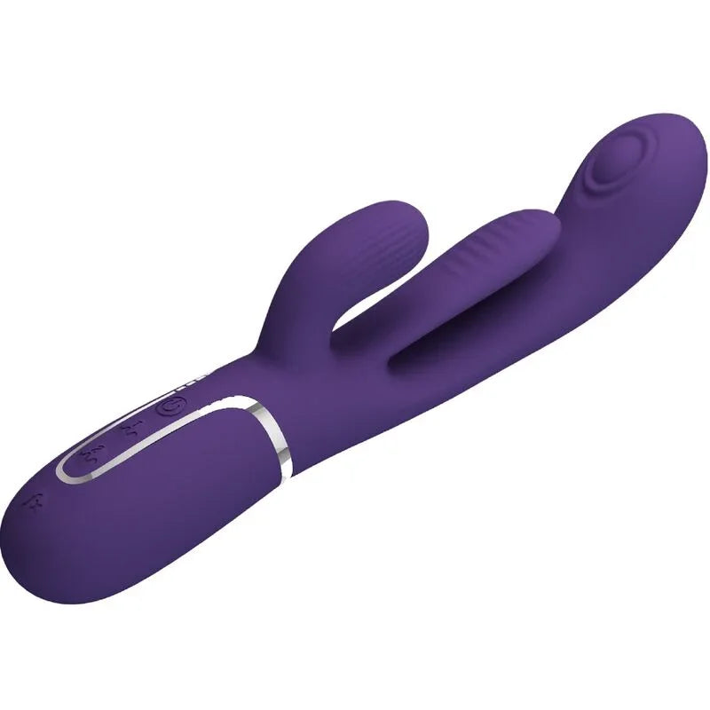 PRETTY LOVE - SHANIA TRIPLE VIBRADOR RABBIT MULTIFUNCIÓN MORADO - Nuvica