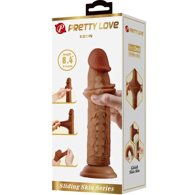 PRETTY LOVE - KEON DILDO REALÍSTICO 21 CM MULATO - Nuvica