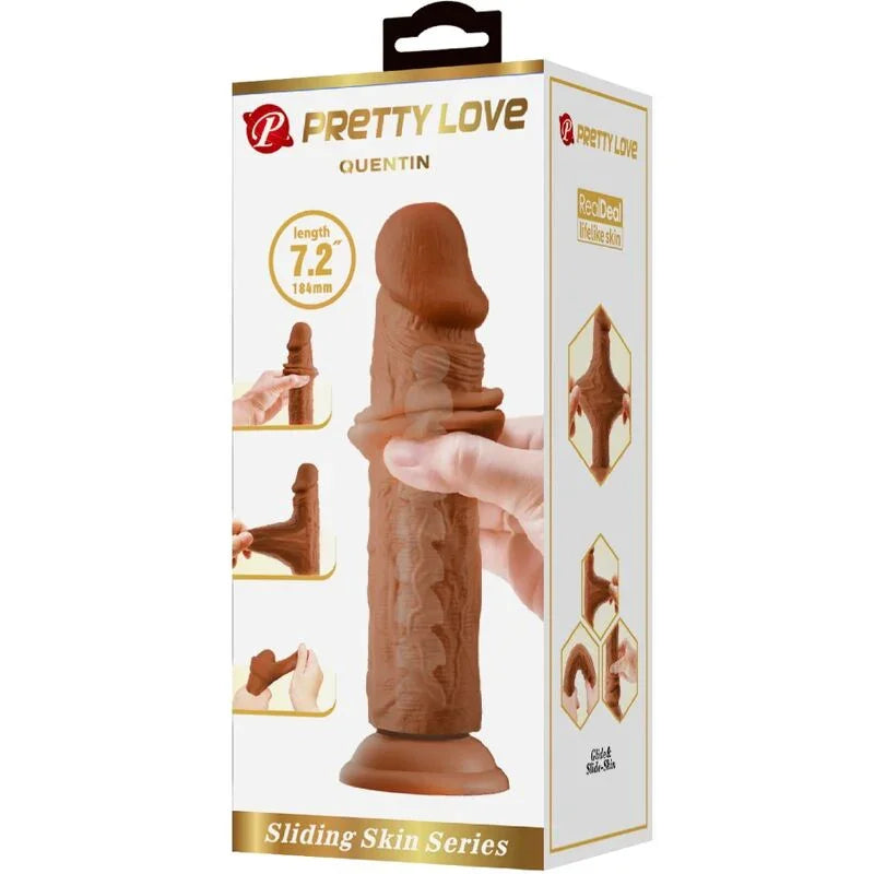 PRETTY LOVE - QUENTIN DILDO REALÍSTICO 18 CM MULATO - Nuvica