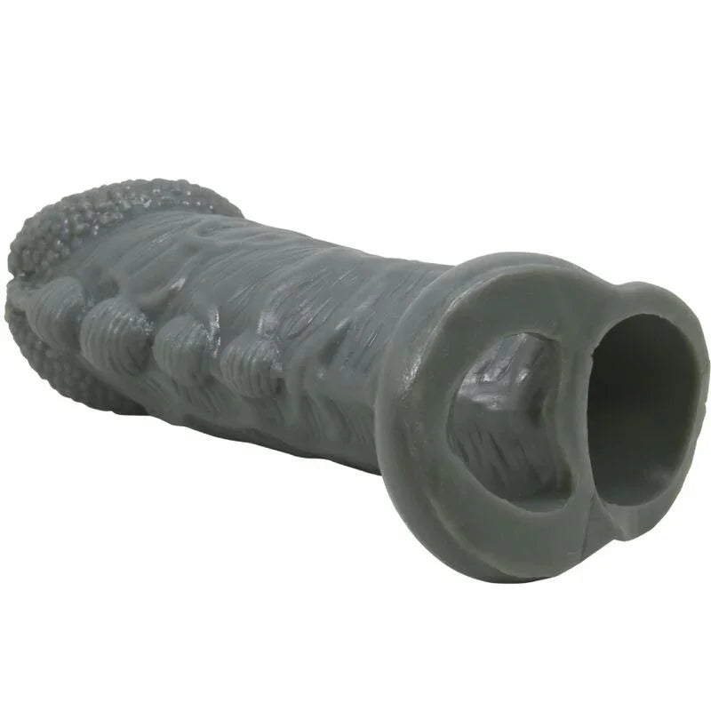 PRETTY LOVE - FUNDA REALÍSTICA ALARGADORA Y RETARDANTE PARA PENE GRIS - Nuvica