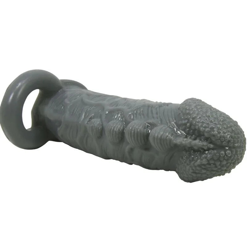 PRETTY LOVE - FUNDA REALÍSTICA ALARGADORA Y RETARDANTE PARA PENE GRIS - Nuvica
