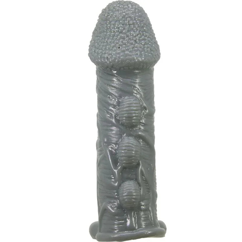 PRETTY LOVE - FUNDA REALÍSTICA ALARGADORA Y RETARDANTE PARA PENE GRIS - Nuvica