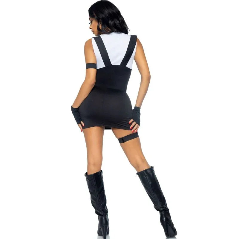 LEG AVENUE - DISFRAZ OFICIAL DE SWAT SEXY NEGRO S/M - Nuvica