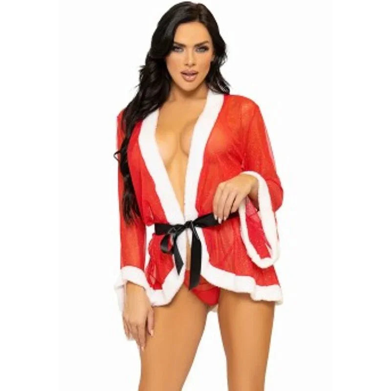 LEG AVENUE - DISFRAZ PICARDÍAS NAVIDEÑO SEXY SANTA ROJO M/L - Nuvica