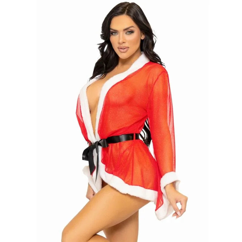 LEG AVENUE - DISFRAZ PICARDÍAS NAVIDEÑO SEXY SANTA ROJO M/L - Nuvica