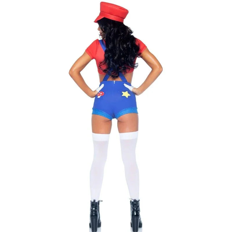 LEG AVENUE - DISFRAZ SEXY MARIO BROS ROJO/AZUL S - Nuvica