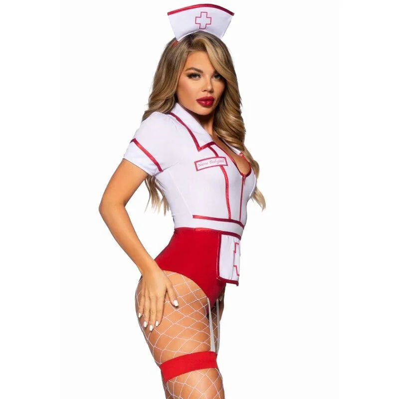 LEG AVENUE - DISFRAZ ENFERMERA SEXY ROJO/BLANCO M - Nuvica