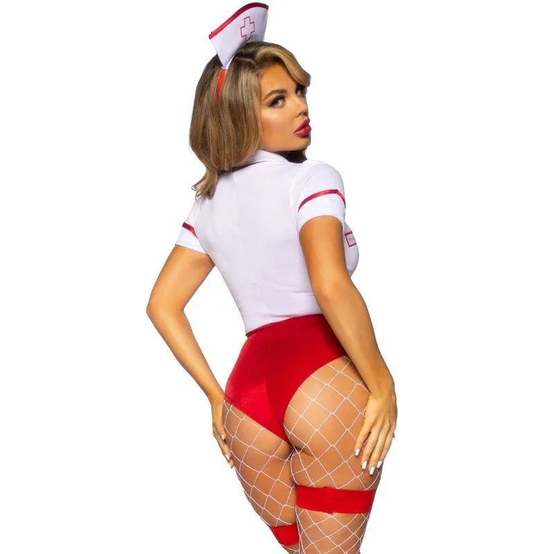 LEG AVENUE - DISFRAZ ENFERMERA SEXY ROJO/BLANCO M - Nuvica