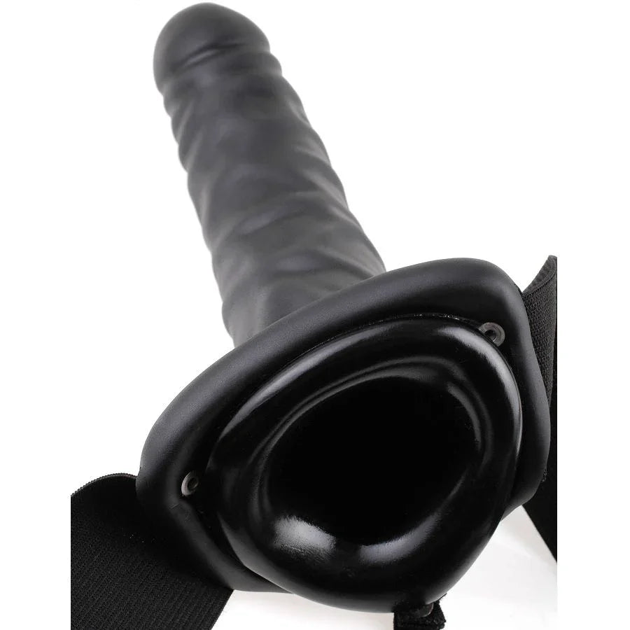 FETISH FANTASY SERIES - ARNÉS VIBRADOR HUECO 19 CM NEGRO - Nuvica