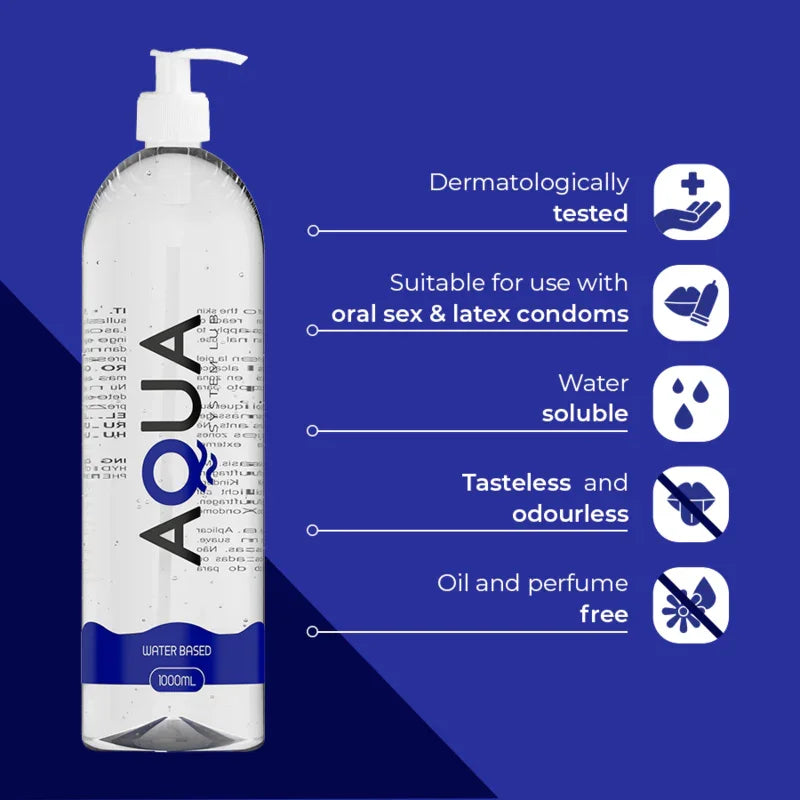 AQUA QUALITY - LUBRICANTE BASE DE AGUA 1000 ML - Nuvica