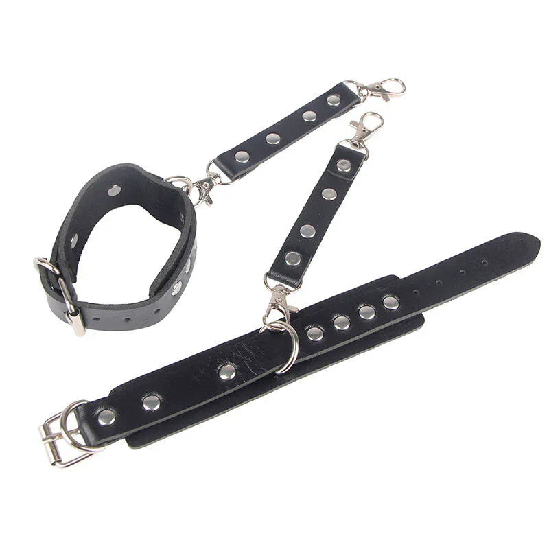 SUBBLIME - 953690 ESPOSAS CON CINTURÓN BONDAGE NEGRO TALLA ÚNICA - Nuvica