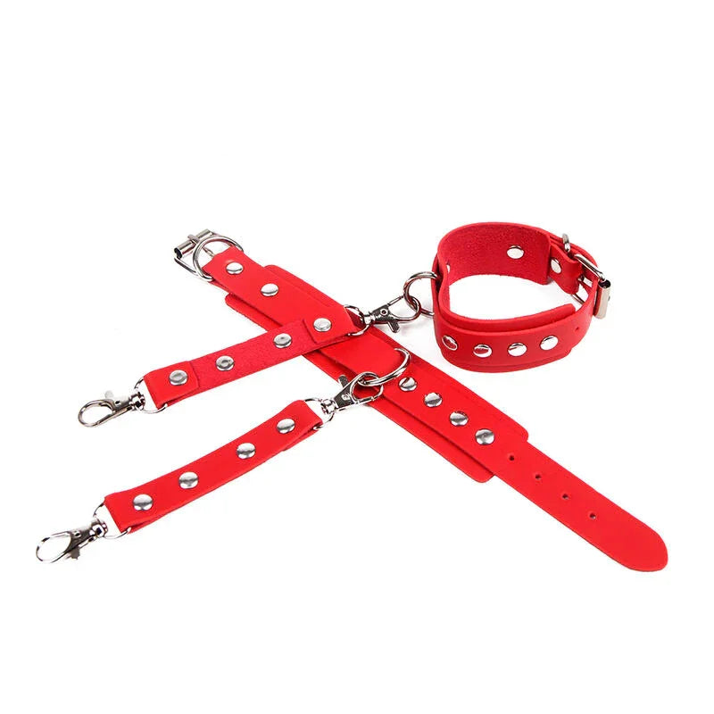 SUBBLIME - 953706 ESPOSAS CON CINTURÓN BONDAGE ROJO TALLA ÚNICA - Nuvica
