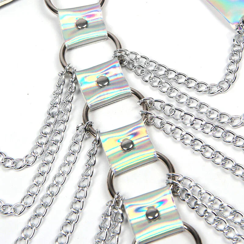 SUBBLIME - 953737 ARNÉS DE PECHO CON ANILLOS Y CADENAS PLATA TALLA ÚNICA - Nuvica