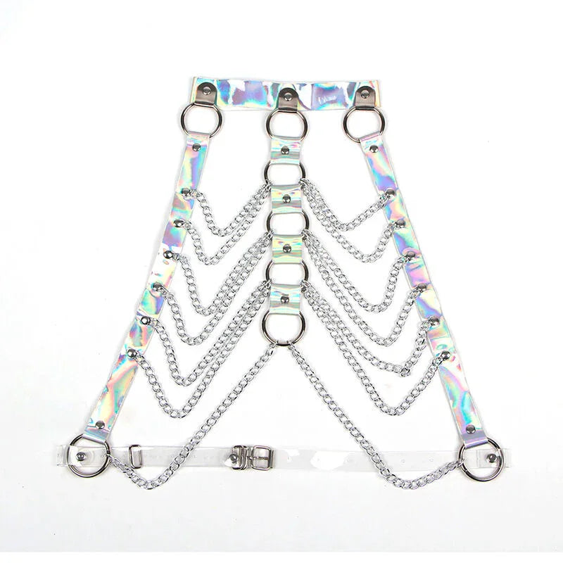 SUBBLIME - 953737 ARNÉS DE PECHO CON ANILLOS Y CADENAS PLATA TALLA ÚNICA - Nuvica