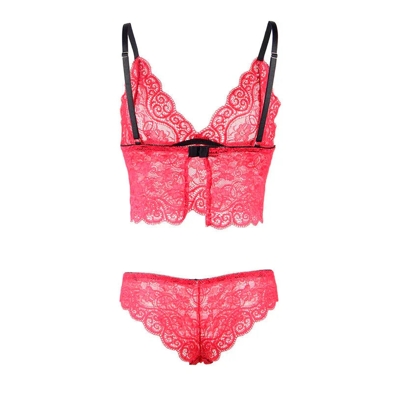 SUBBLIME - 953904 SET 3 PIEZAS ENCAJE Y SATEN ROJO L/XL - Nuvica