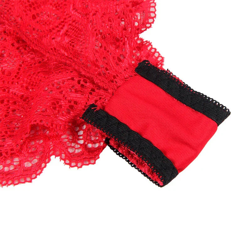 SUBBLIME - 953904 SET 3 PIEZAS ENCAJE Y SATEN ROJO L/XL - Nuvica