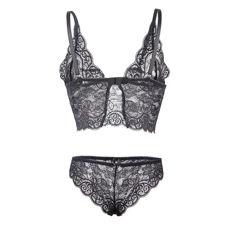 SUBBLIME - 953911 SET 3 PIEZAS ENCAJE Y SATEN NEGRO S/M - Nuvica