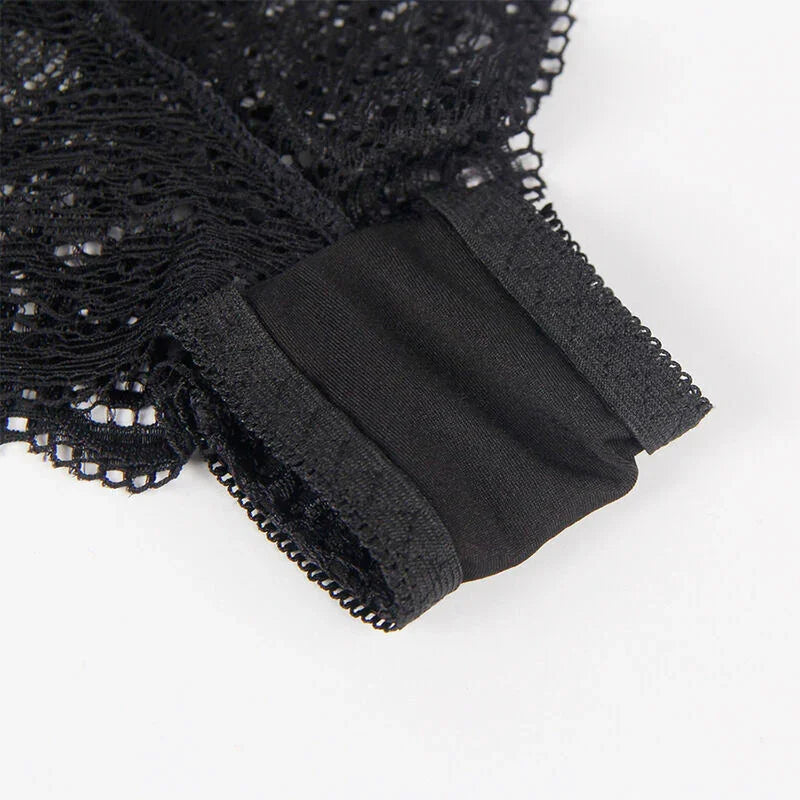 SUBBLIME - 953911 SET 3 PIEZAS ENCAJE Y SATEN NEGRO S/M - Nuvica