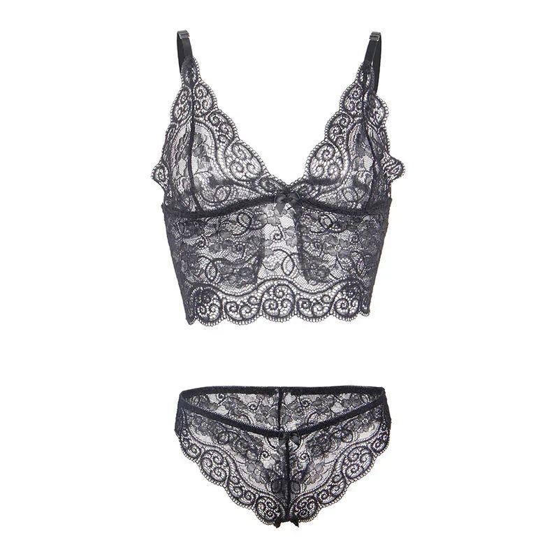 SUBBLIME - 953911 SET 3 PIEZAS ENCAJE Y SATEN NEGRO S/M - Nuvica