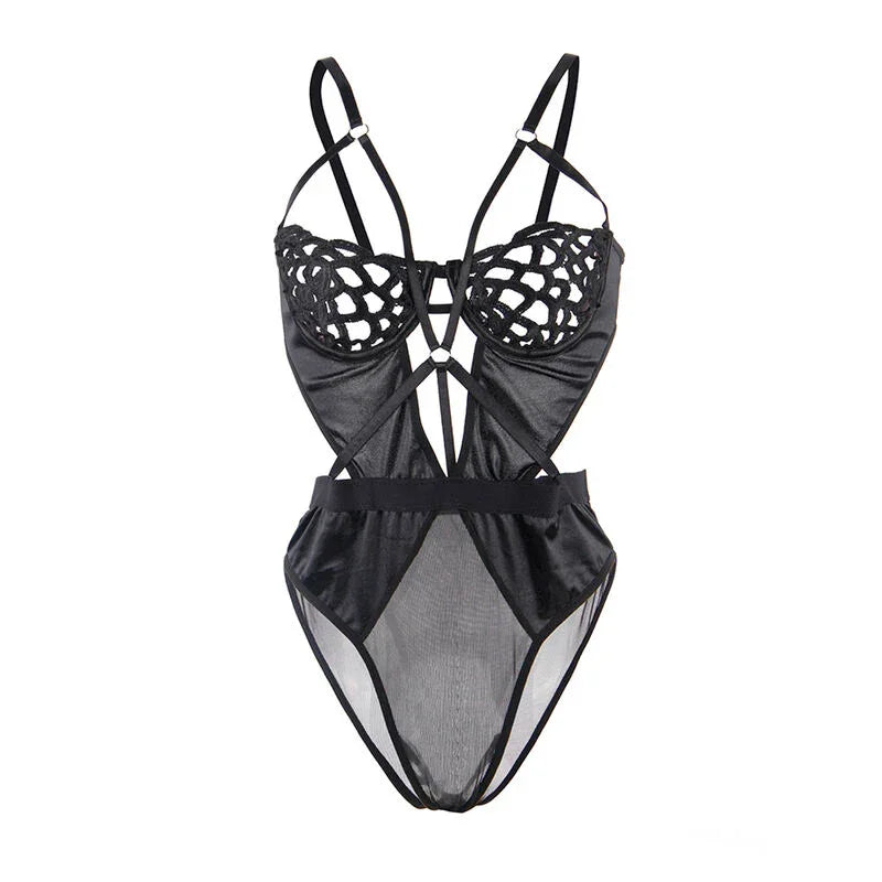 SUBBLIME - 954055 BODY SEXY DE ENCAJE NEGRO S/M - Nuvica