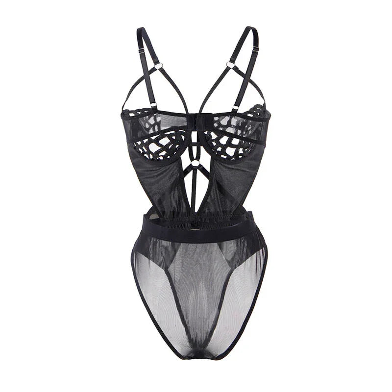 SUBBLIME - 954055 BODY SEXY DE ENCAJE NEGRO S/M - Nuvica