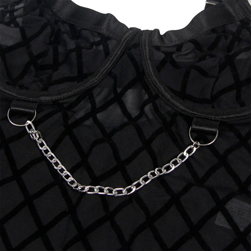 SUBBLIME - 954260 BODY CON CADENAS + LIGUEROS NEGRO S/M - Nuvica