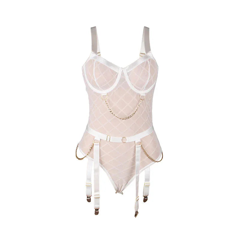 SUBBLIME - 954291 BODY CON CADENAS + LIGUEROS BLANCO L/XL - Nuvica
