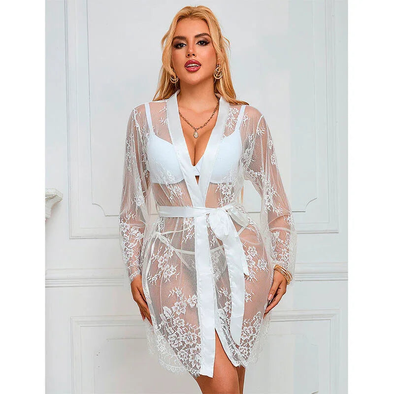SUBBLIME - 954376 CAMISÓN DE MANGA LARGA CON DISEÑO FLORAL BLANCO L/XL - Nuvica
