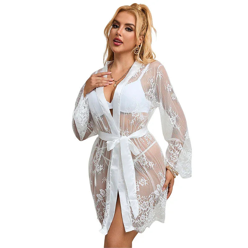 SUBBLIME - 954376 CAMISÓN DE MANGA LARGA CON DISEÑO FLORAL BLANCO L/XL - Nuvica