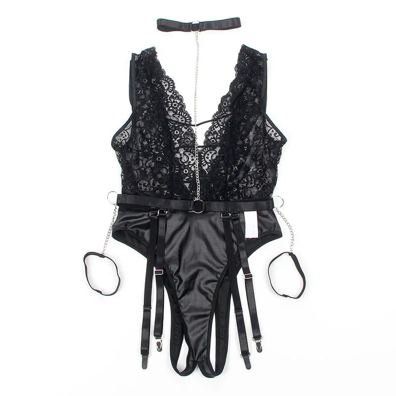 SUBBLIME - 954390 BODY SEXY CON LIGUEROS NEGRO L/XL - Nuvica