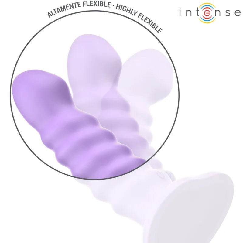 INTENSE - BRENDA VIBRADOR TALLA M DISEÑO EN ESPIRAL 10 VIBRACIONES MORADO CONTROL REMOTO - Nuvica