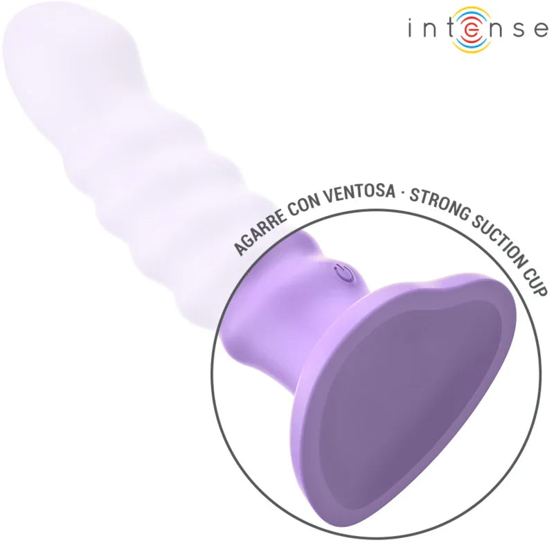 INTENSE - BRENDA VIBRADOR TALLA M DISEÑO EN ESPIRAL 10 VIBRACIONES MORADO CONTROL REMOTO - Nuvica