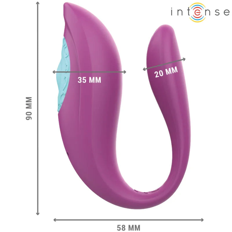 INTENSE - ANNIE ESTIMULADOR & VIBRADOR FORMA DE U MORADO CONTROL REMOTO - Nuvica