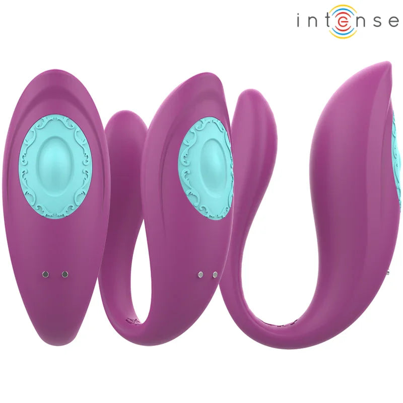 INTENSE - ANNIE ESTIMULADOR & VIBRADOR FORMA DE U MORADO CONTROL REMOTO - Nuvica