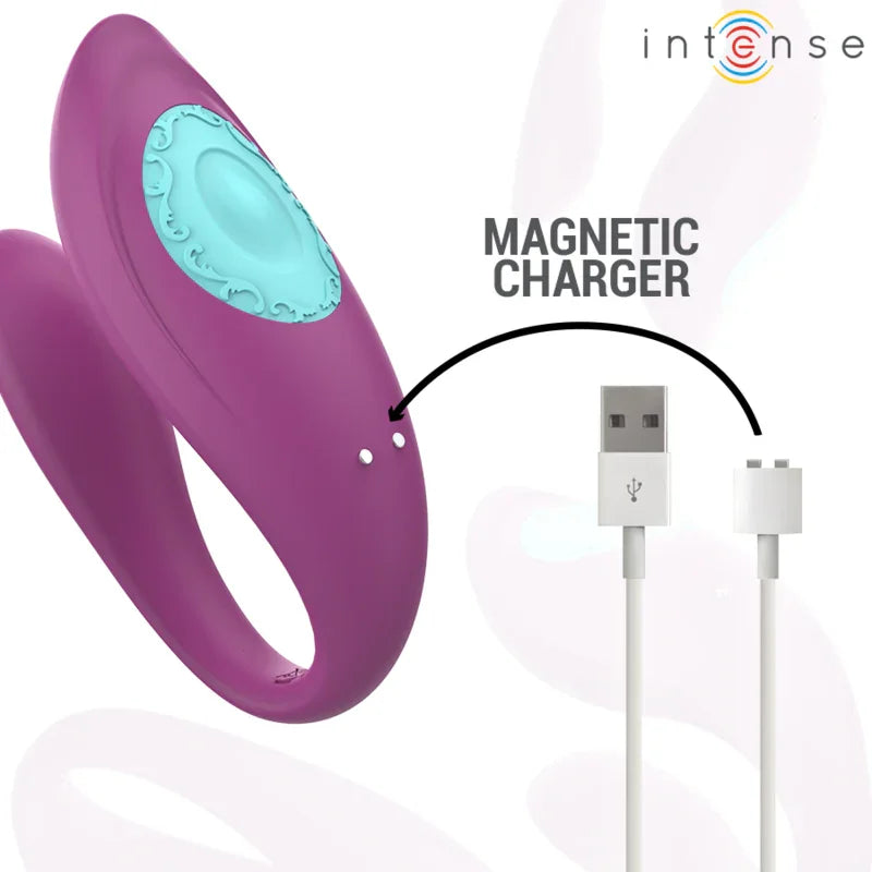 INTENSE - ANNIE ESTIMULADOR & VIBRADOR FORMA DE U MORADO CONTROL REMOTO - Nuvica